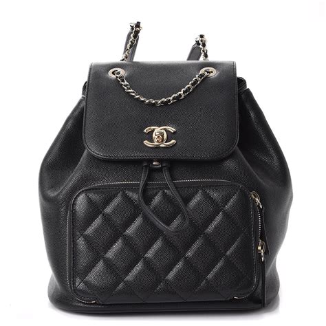 chanel backpack caviar ราคา|Chanel Black Quilted Caviar Leather Backpack Bag .